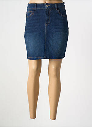 Jupe courte poches bleu MORGAN femme