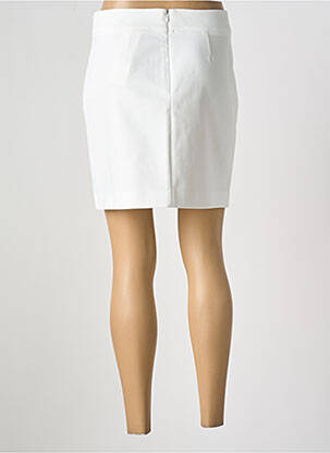 Jupe courte coupe droite blanc MORGAN femme