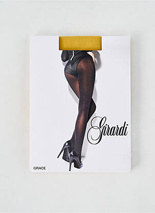 Collants stretch jaune GIRARDI femme