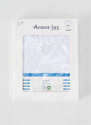 T-shirt coupe cintrée manches courtes blanc ARMOR LUX homme