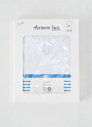 T-shirt coupe cintrée manches courtes blanc ARMOR LUX homme
