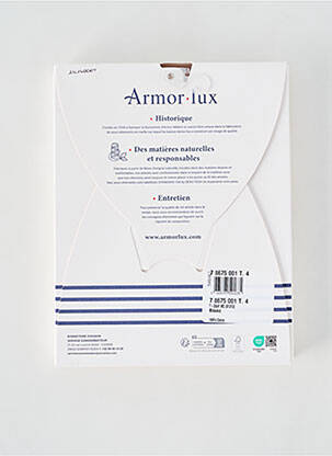 T-shirt coupe cintrée manches courtes blanc ARMOR LUX homme