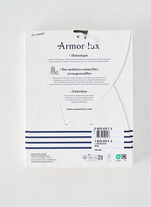 T-shirt coupe cintrée manches courtes bleu ARMOR LUX homme