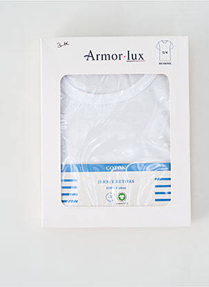 T-shirt coupe cintrée manches courtes blanc ARMOR LUX homme