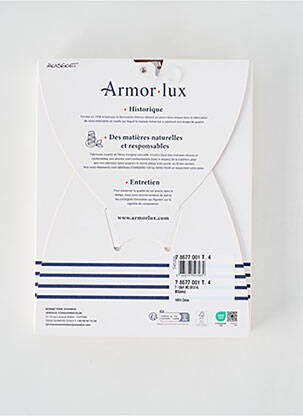 T-shirt coupe cintrée manches courtes blanc ARMOR LUX homme