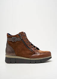 Bottines/boots matière lisse talon de 4 à 6cm marron FLUCHOS femme