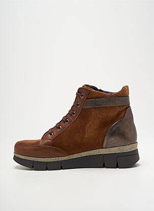 Bottines/boots matière lisse talon de 4 à 6cm marron FLUCHOS femme