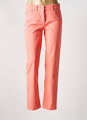 Pantalon slim tissage popeline taille normale orange ANNA MONTANA femme