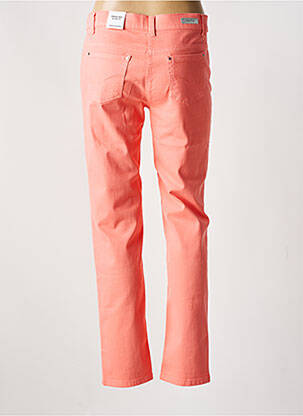 Pantalon slim tissage popeline taille normale orange ANNA MONTANA femme