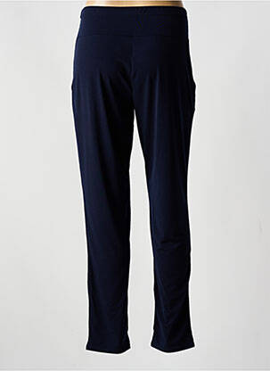 Pantalon droit tissage popeline taille normale bleu ATLANTA femme