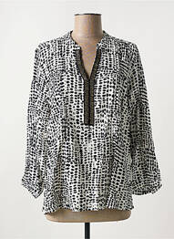 Blouse imprimé fantaisie manches longues noir MICHA femme