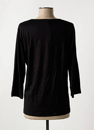 Top col rond manches 3/4 noir GABRIELLA K. femme