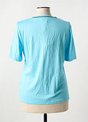 T-shirt imprimé fantaisie manches courtes bleu BARBARA LEBEK femme