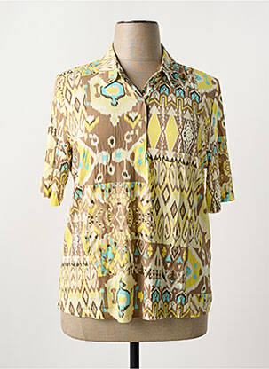 Blouse manches courtes manches courtes jaune BARBARA LEBEK femme