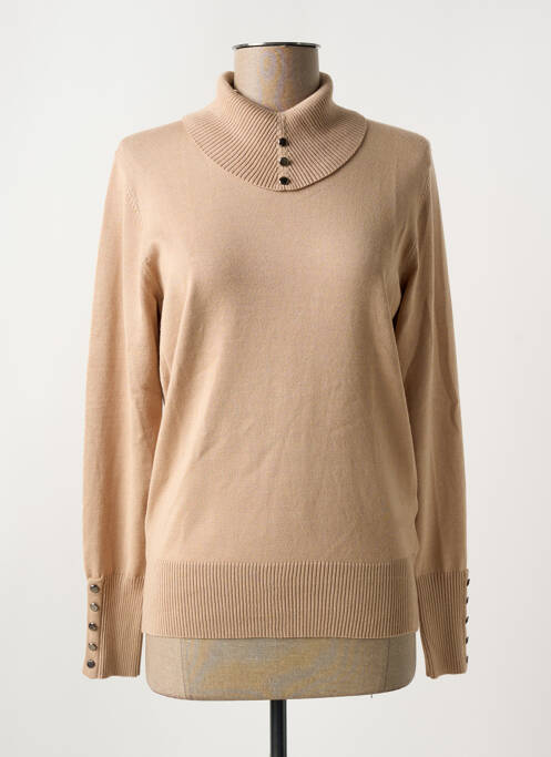 Pull resserrée sur le bas manches longues beige MICHA femme
