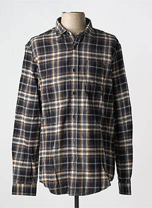 Chemise manches longues imprimé écossais noir LEE COOPER homme