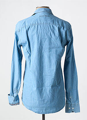 Chemise manches longues coupe droite bleu BLACK WELLIS homme