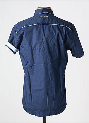 Chemise manches courtes coupe droite bleu BLACK WELLIS homme
