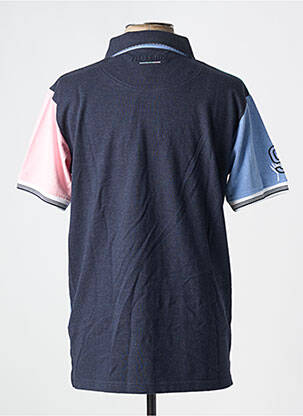 Polo coupe droite manches courtes bleu BLACK WELLIS homme