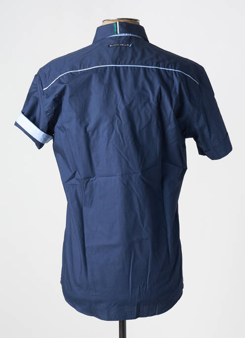 Chemise manches courtes bleu BLACK WELLIS pour homme