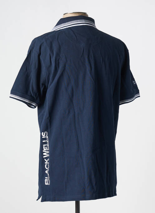 Polo bleu BLACK WELLIS pour homme