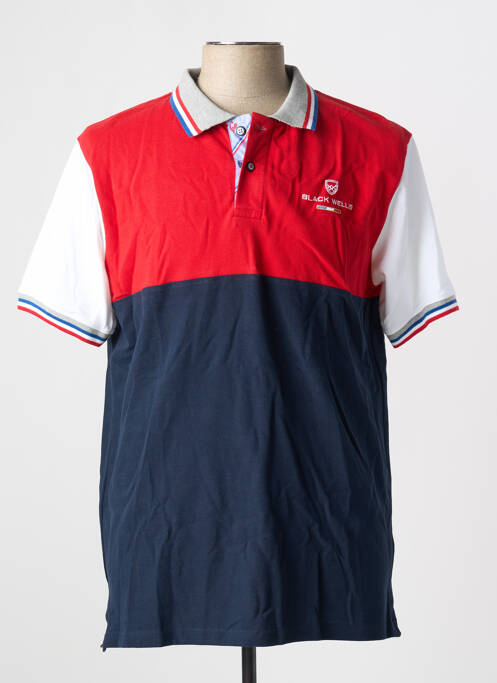 Polo bleu BLACK WELLIS pour homme