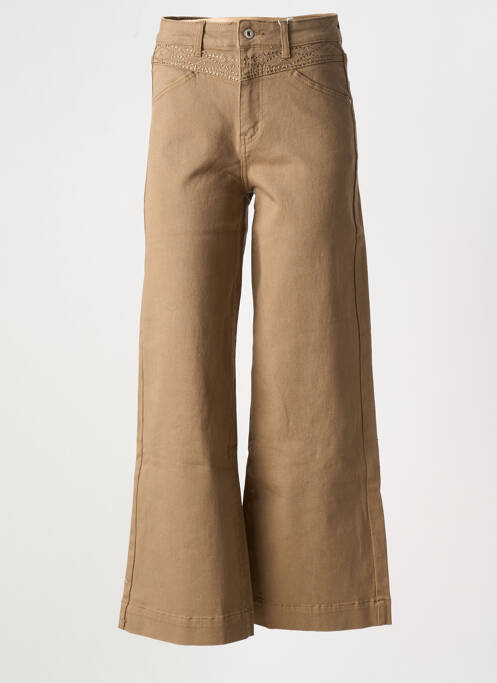Pantalon flare stretch taille normale marron MUSY MUSE femme