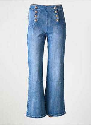 Jean coupe flare stretch taille normale bleu PLACE DU JOUR femme