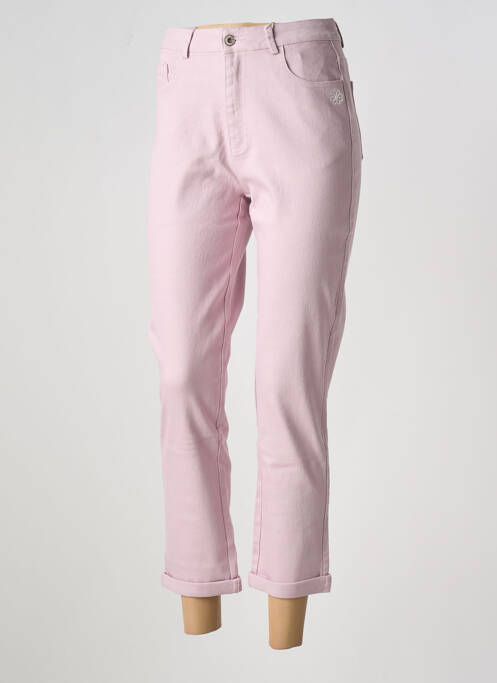 Pantalon 7/8 stretch taille normale violet MUSY MUSE femme