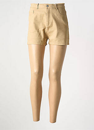 Short fermeture zippée sous rabat boutonné taille normale beige MUSY MUSE femme