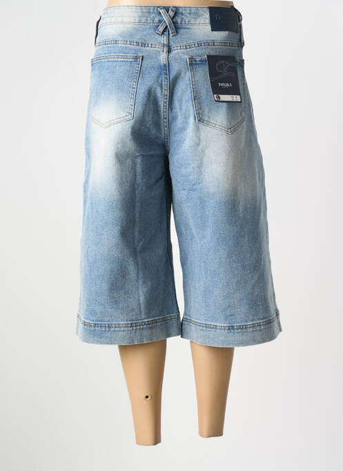 Pantacourt stretch taille normale bleu TOXIK3 femme