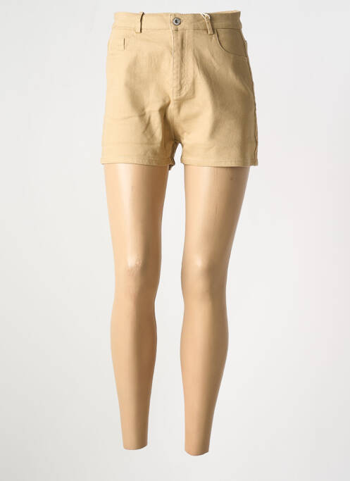 Short fermeture zippée sous rabat boutonné taille normale beige MUSY MUSE femme