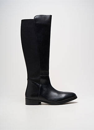 Bottes matière lisse talon plat jusqu'à 3cm noir COULEUR POURPRE femme
