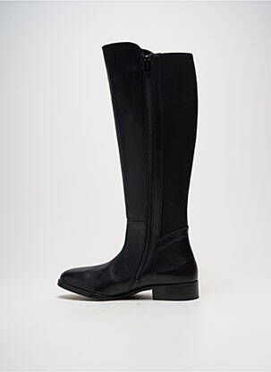 Bottes matière lisse talon plat jusqu'à 3cm noir COULEUR POURPRE femme