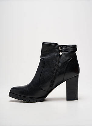 Bottines/boots matière lisse talon de 7 à 9cm noir COULEUR POURPRE femme