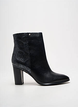 Bottines/boots matière lisse talon de 7 à 9cm noir COULEUR POURPRE femme