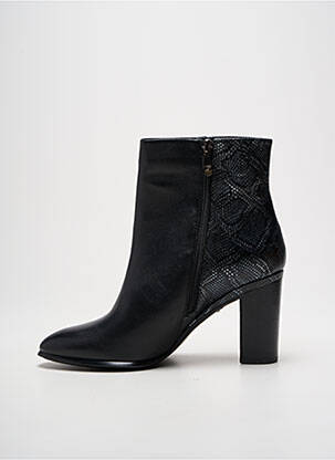 Bottines/boots matière lisse talon de 7 à 9cm noir COULEUR POURPRE femme