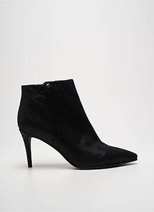 Bottines/boots matière lisse talon de 7 à 9cm noir COULEUR POURPRE femme