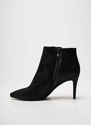 Bottines/boots matière lisse talon de 7 à 9cm noir COULEUR POURPRE femme