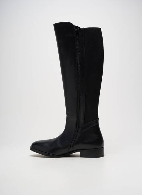 Bottes matière lisse talon plat jusqu'à 3cm noir COULEUR POURPRE femme