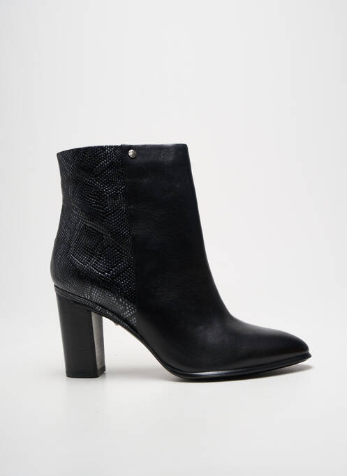 Bottines/boots matière lisse talon de 7 à 9cm noir COULEUR POURPRE femme