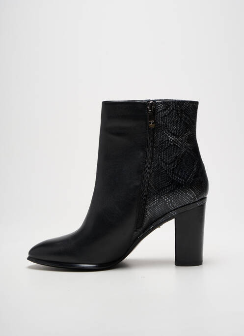 Bottines/boots matière lisse talon de 7 à 9cm noir COULEUR POURPRE femme
