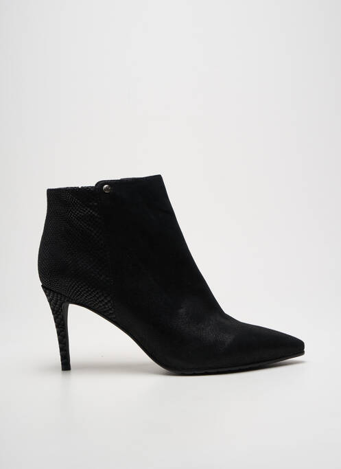 Bottines/boots matière lisse talon de 7 à 9cm noir COULEUR POURPRE femme