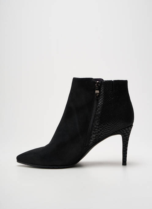 Bottines/boots matière lisse talon de 7 à 9cm noir COULEUR POURPRE femme