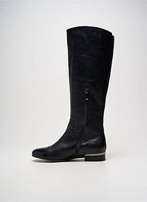 Bottes matière lisse talon plat jusqu'à 3cm noir COULEUR POURPRE femme