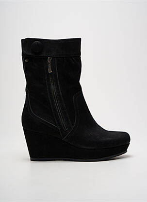 Bottines/boots bout rond talon de 7 à 9cm noir COULEUR POURPRE femme