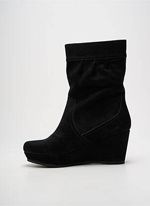 Bottines/boots bout rond talon de 7 à 9cm noir COULEUR POURPRE femme