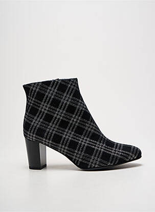 Bottines/boots tissage satiné talon de 4 à 6cm noir AZUREE femme