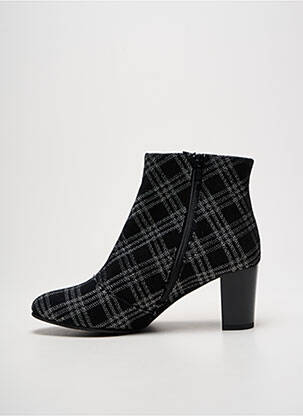 Bottines/boots tissage satiné talon de 4 à 6cm noir AZUREE femme