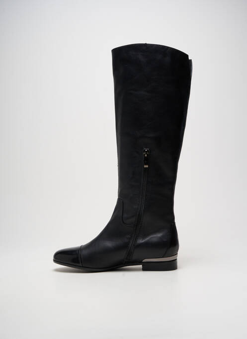 Bottes matière lisse talon plat jusqu'à 3cm noir COULEUR POURPRE femme